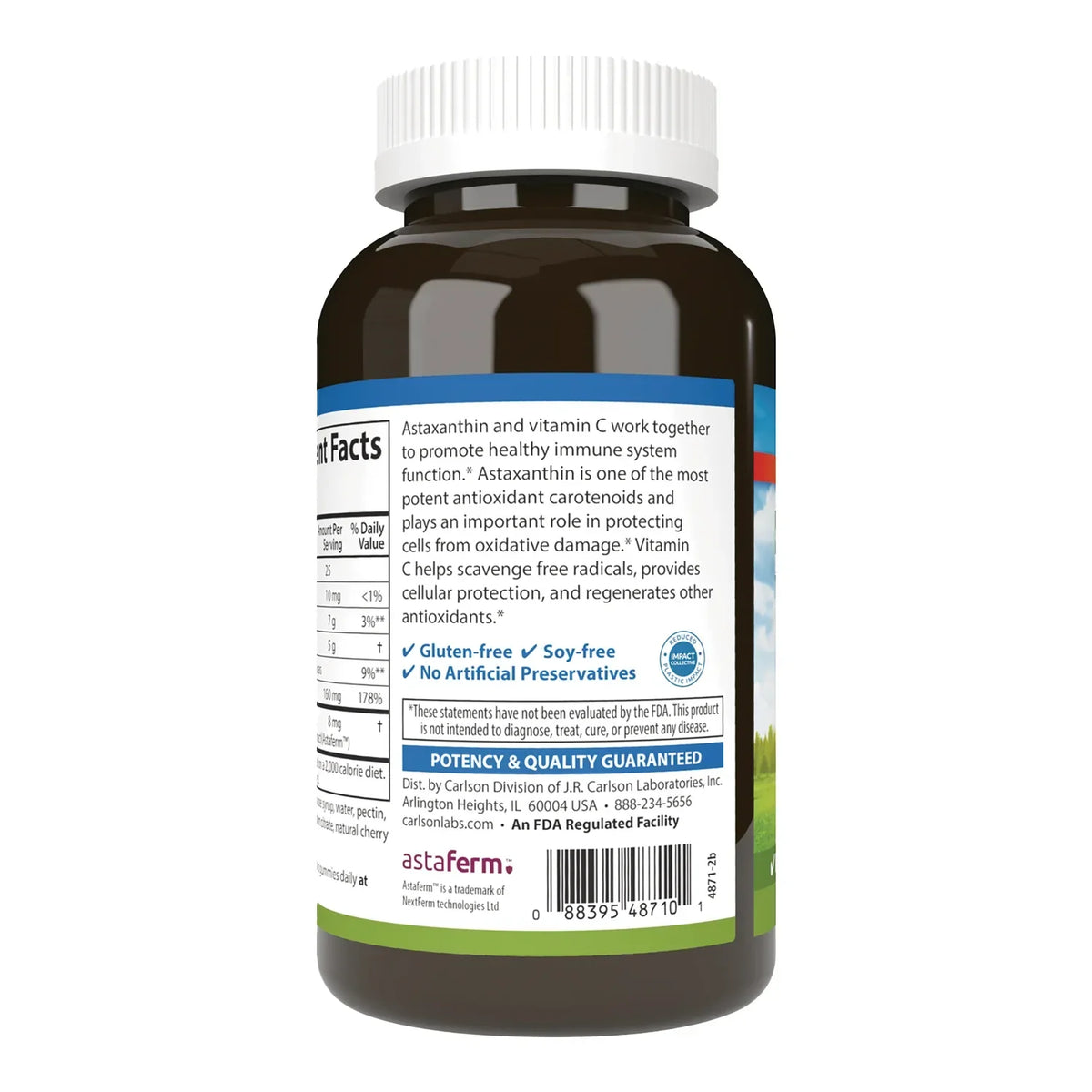 Fermented Astaxanthin Gummies with Vitamin C - Cherry