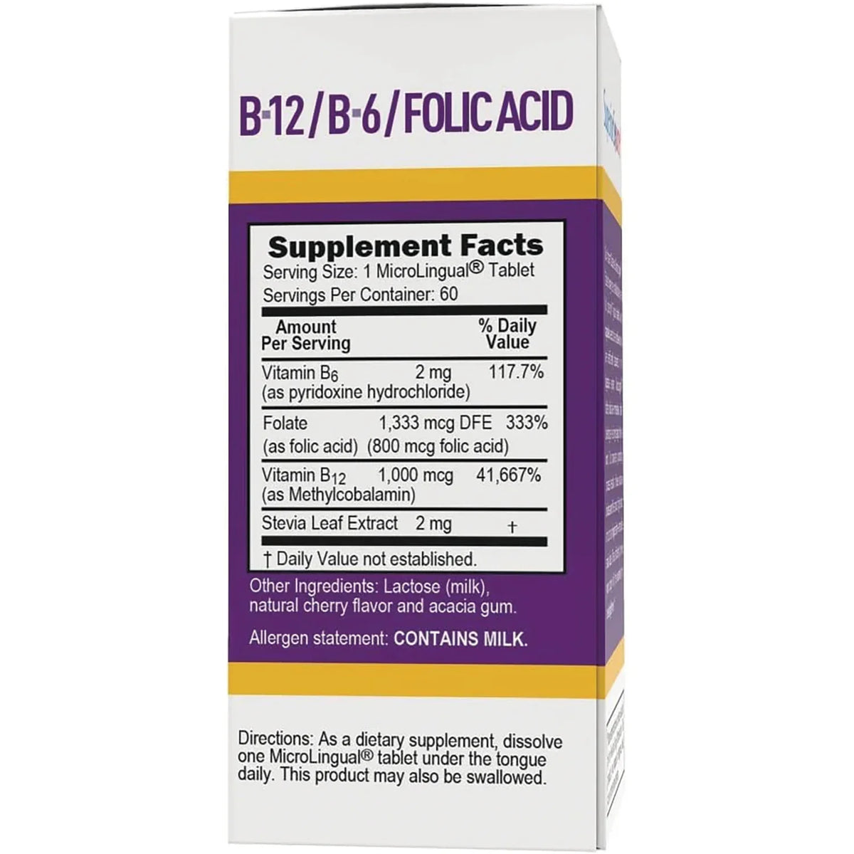 B-12 Methylcobalamin with B-6 & Folic Acid
