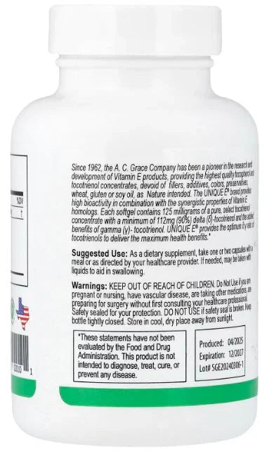 Unique E High Delta Select Tocotrienol Concentrate