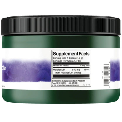 100% Pure Magnesium Citrate Powder - Unflavored