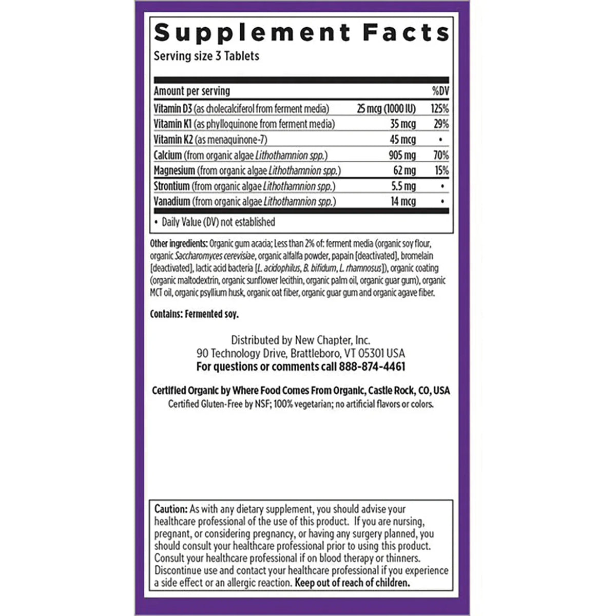 Plant Calcium Bone Strength Take Care - Slim Tablets