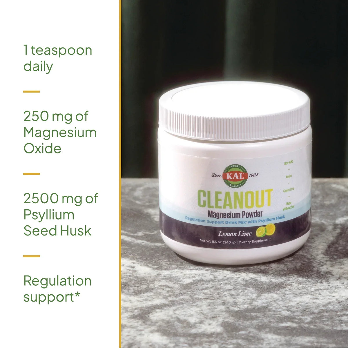 Cleanout Magnesium Powder - Lemon Lime