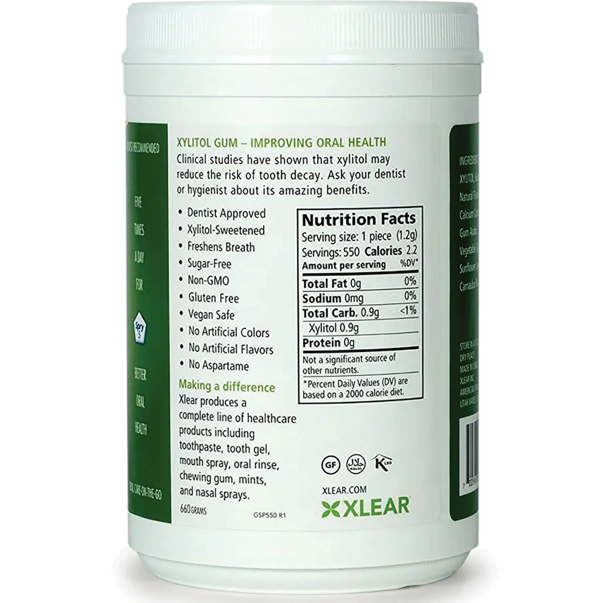 Spry Sugar-Free Gum Natural Spearmint