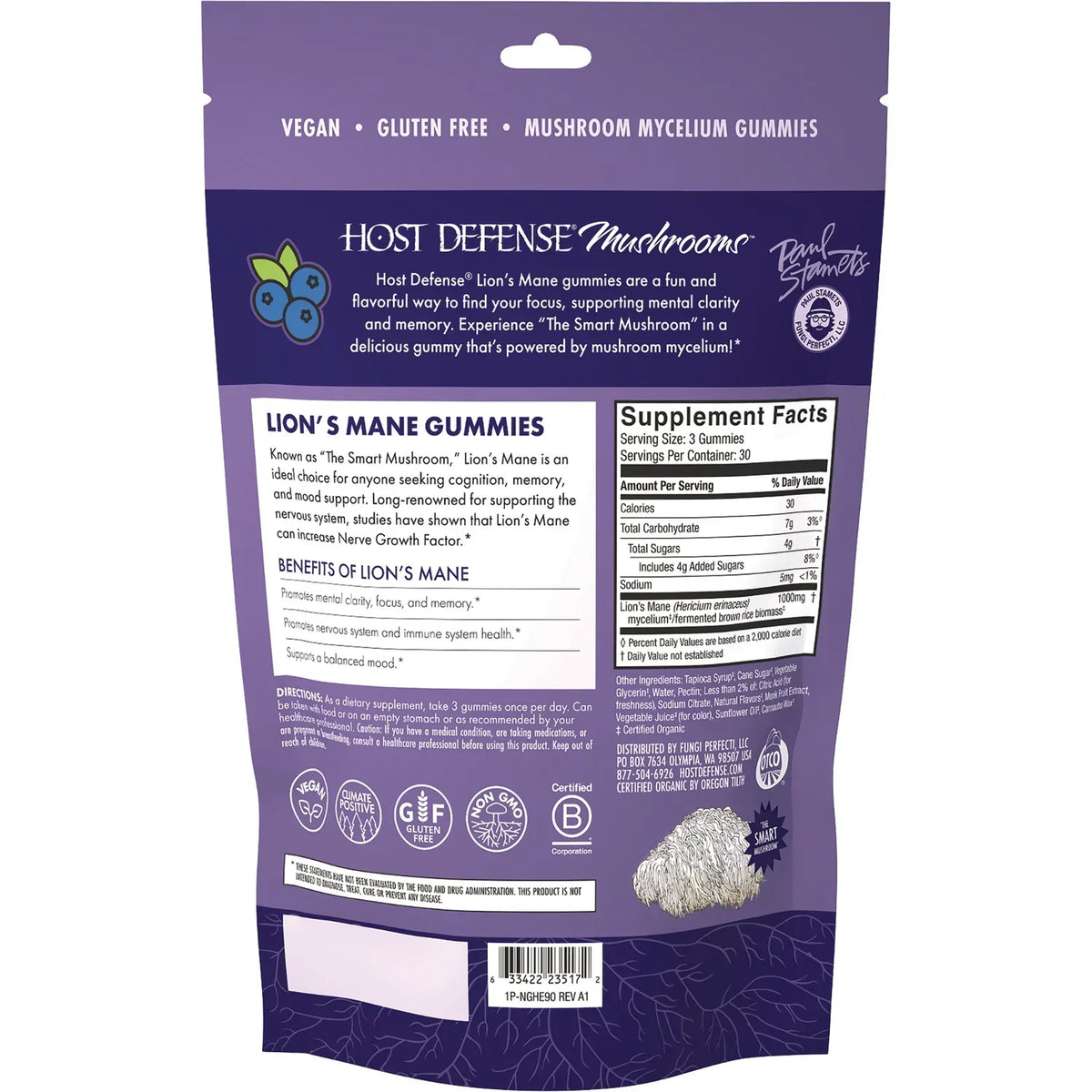 Lion's Mane Gummies - Blueberry