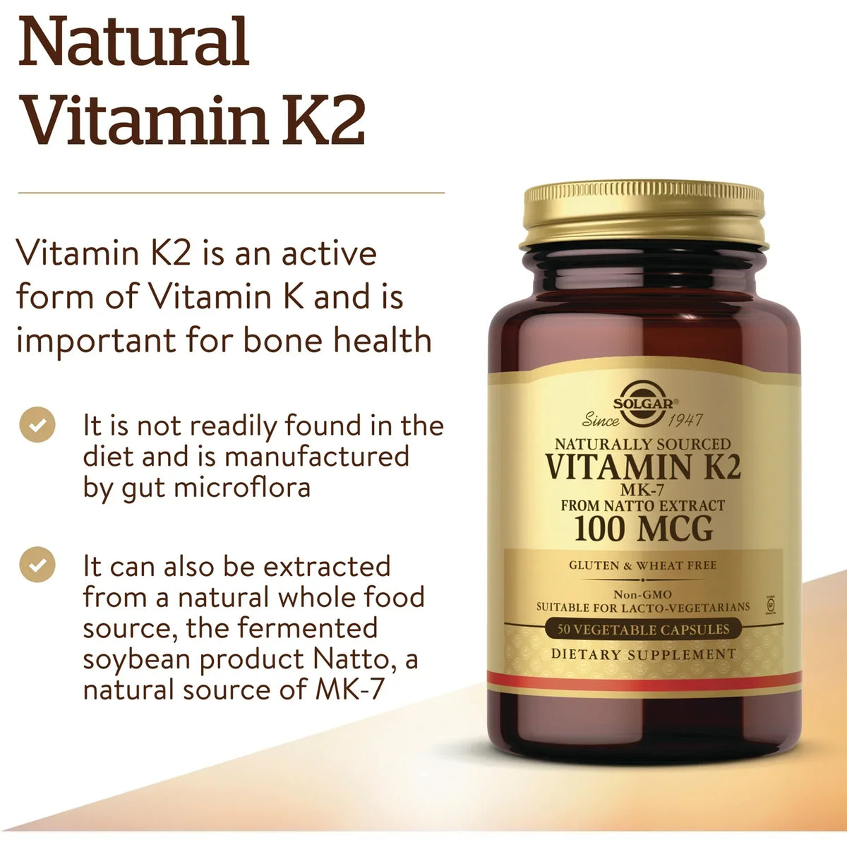 Naturally Sourced Vitamin K2 MK-7 from Natto Extract