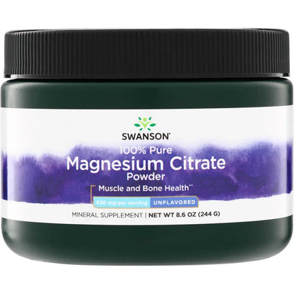 100% Pure Magnesium Citrate Powder - Unflavored