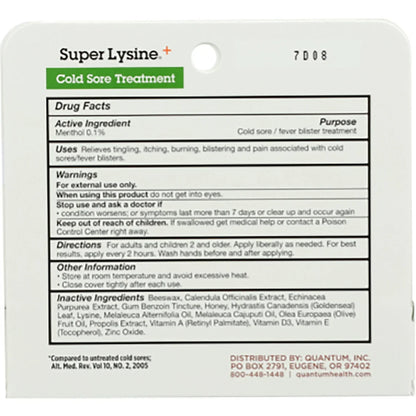 Super Lysine+ Cold Sore Treatment