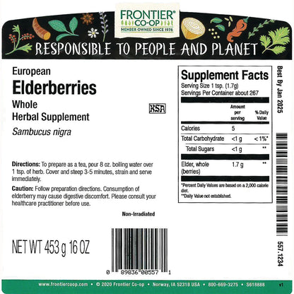 Whole European Elderberries