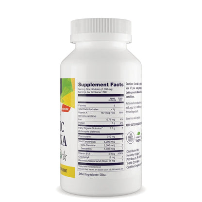 100% Natural Organic Spirulina