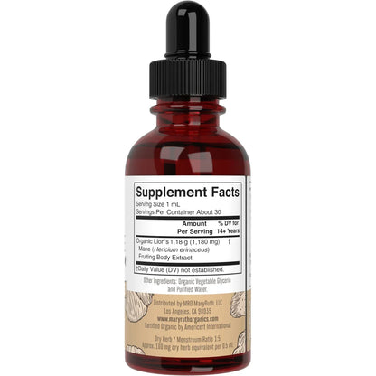 Organic Lion's Mane Mushroom Liquid Extract
