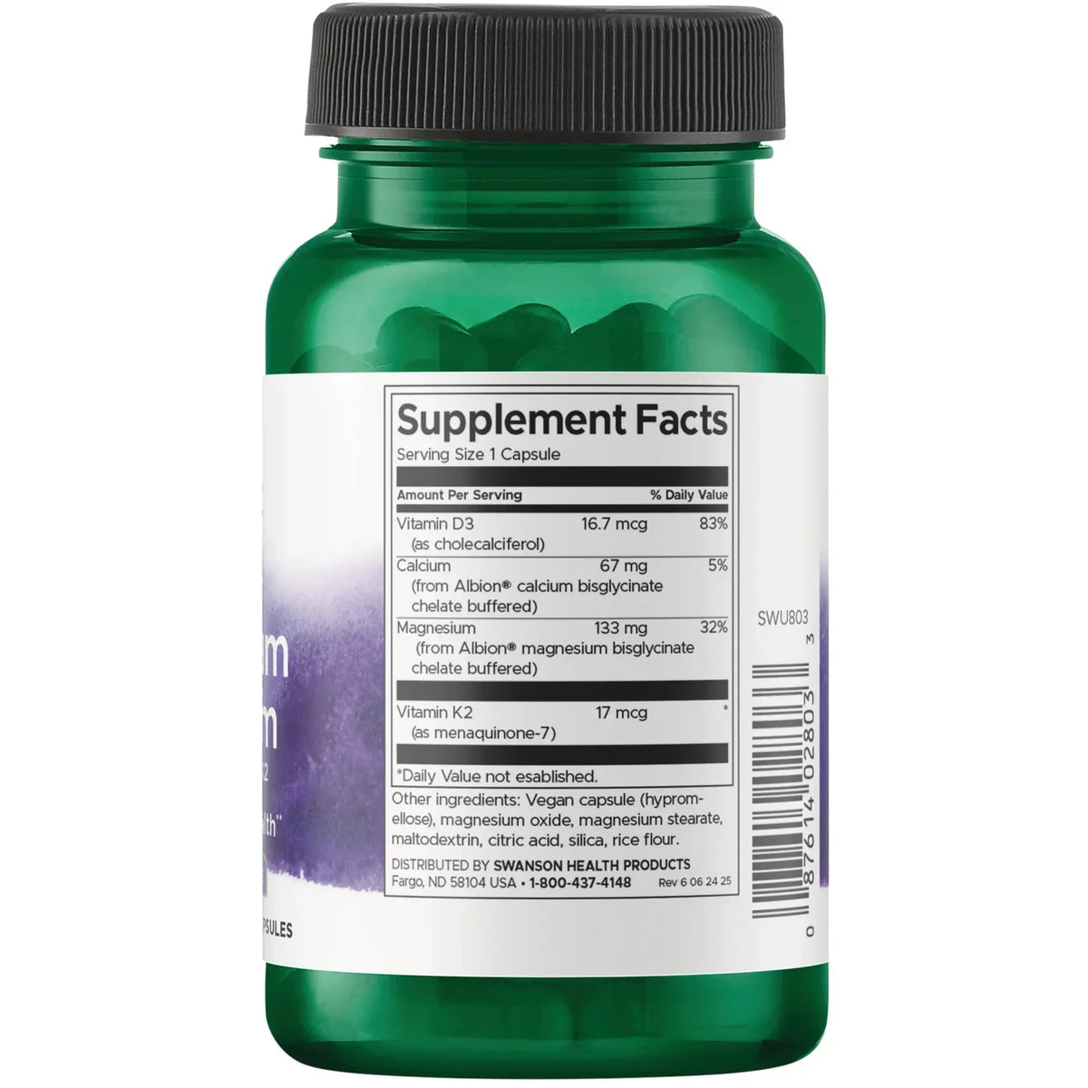 Albion Magnesium & Calcium with Vitamins D3 & K2