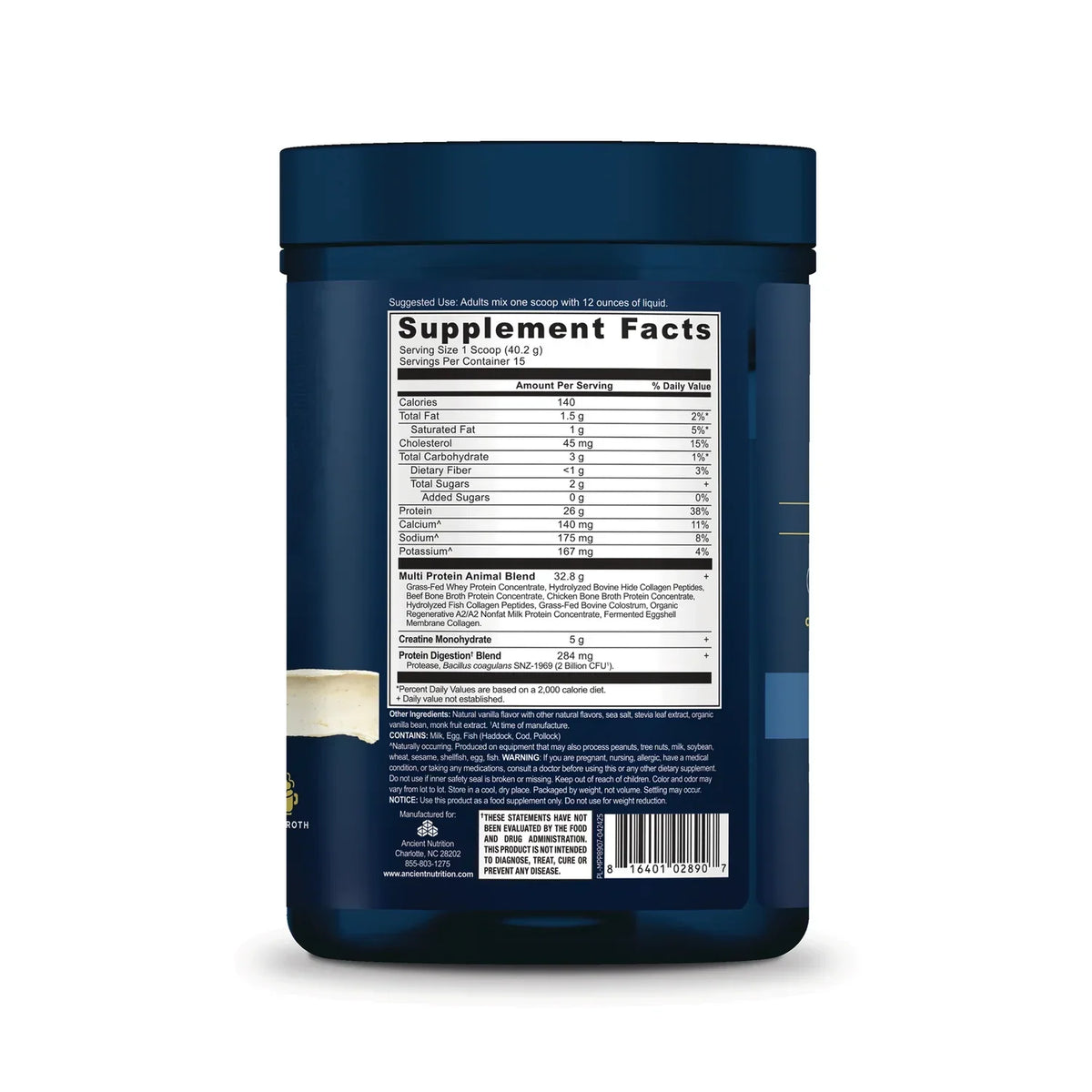Multi Protein Animal Based + Creatine - Vanilla Bean