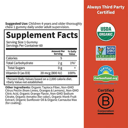Kids Vitamin D3 Gummy - Orange