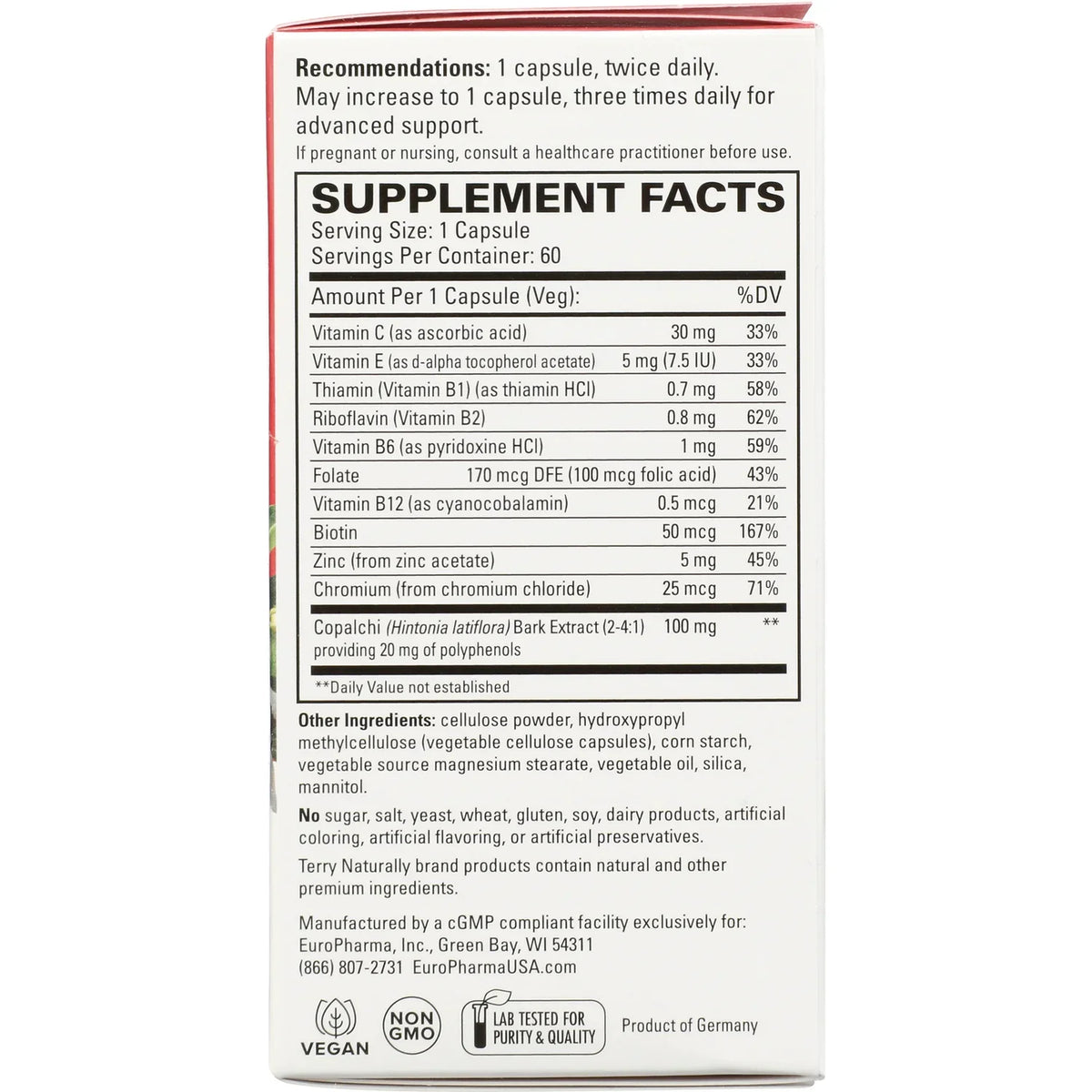 Terry Naturally Sucontral D Blood Sugar Balance