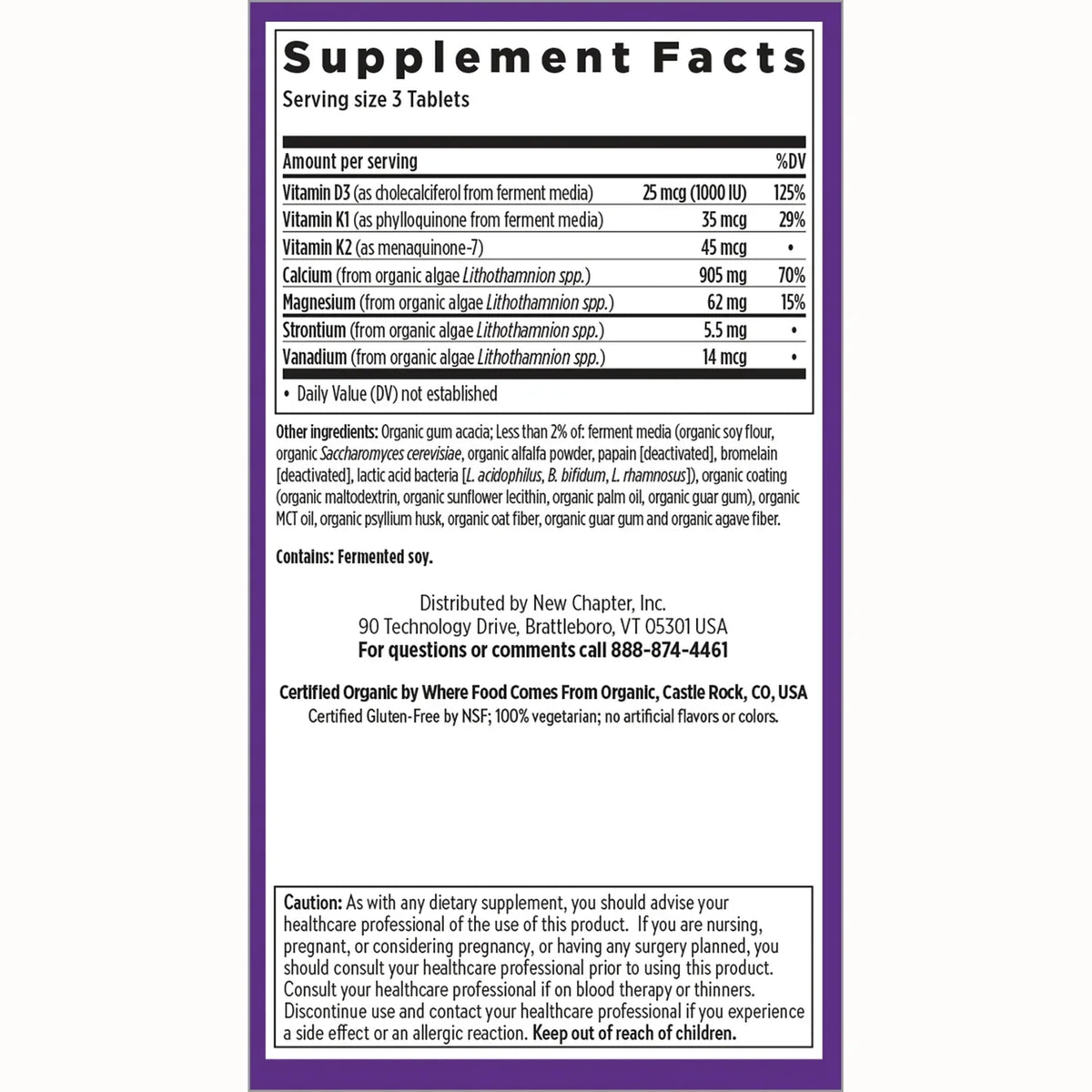 Plant Calcium Bone Strength Take Care - Slim Tablets