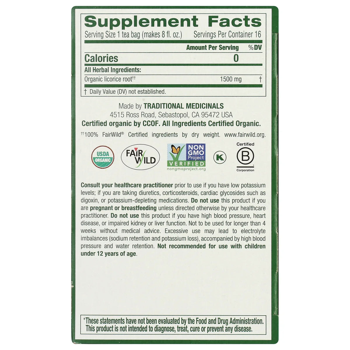 Organic Licorice Root Tea