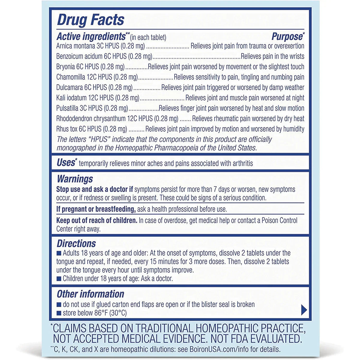 Arnicare Arthritis Meltaway Tablets - Unflavored