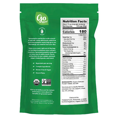 Sprouted Organic Pumpkin Seeds with Sea Salt