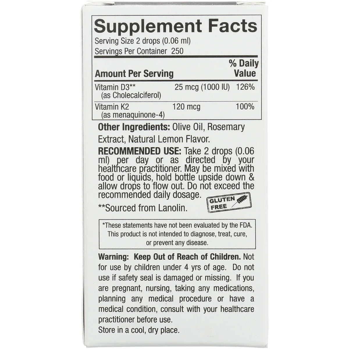 Vitamin D3 & K2