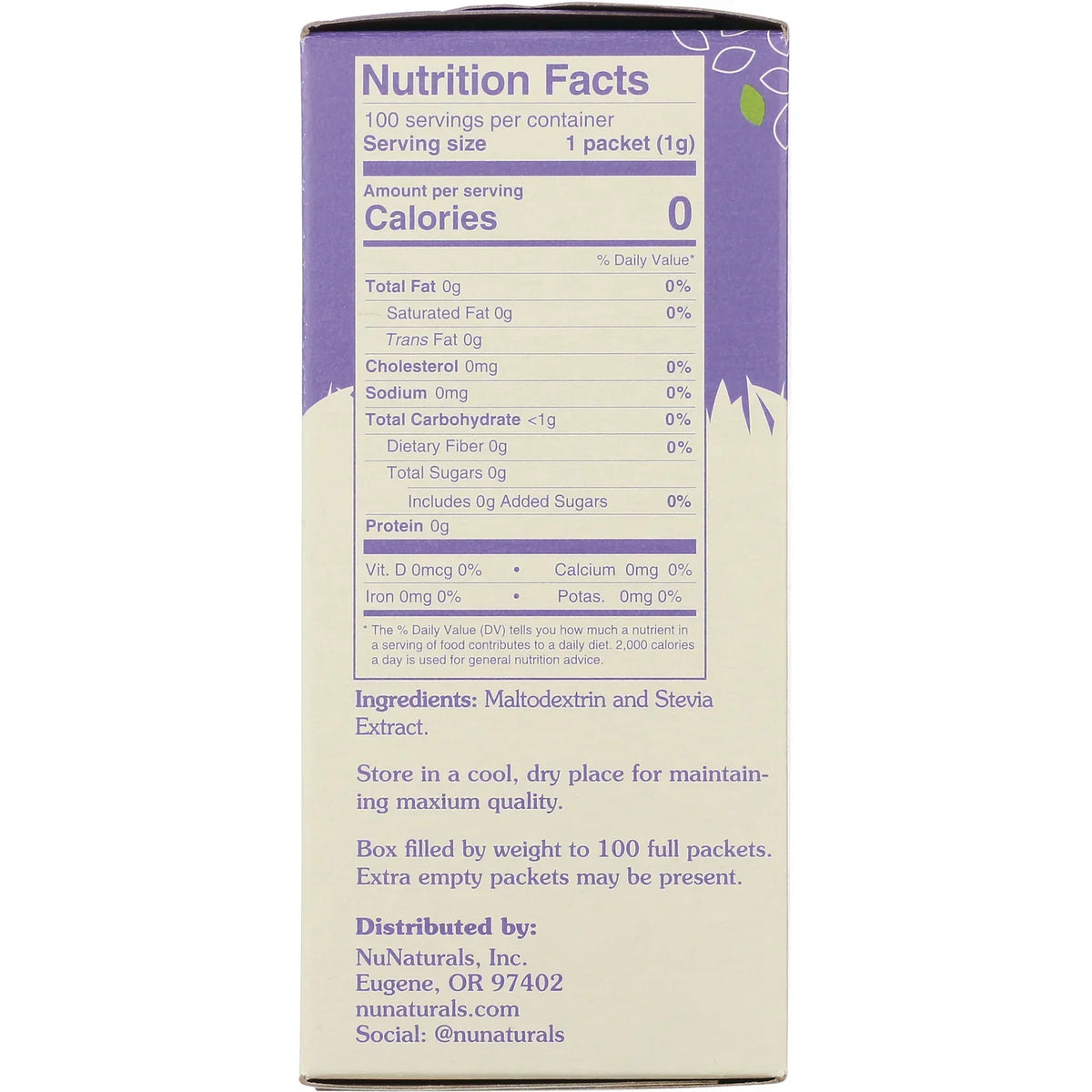 White Stevia Powder Blend